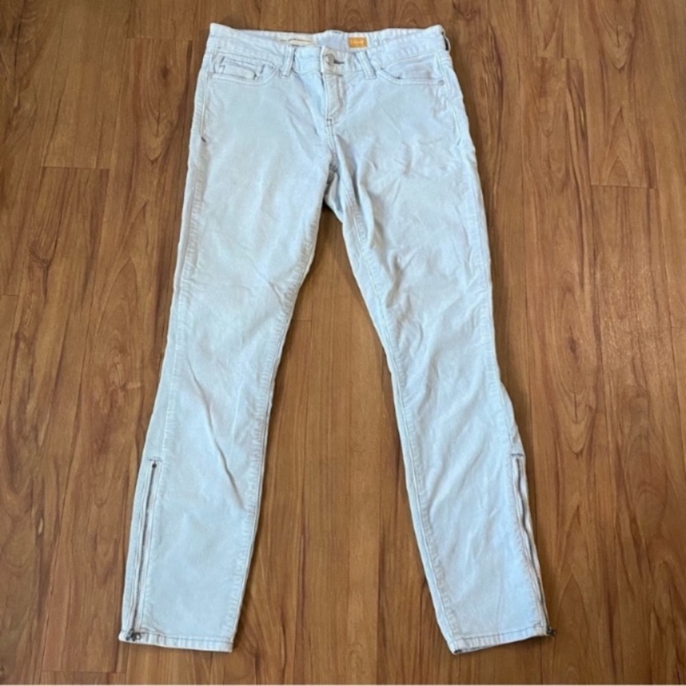 Anthropologie Pilcro Corduroy Skinny Leg Pants Side Zips Women’s Size 26 - Picture 3 of 16